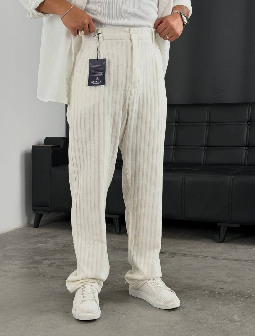 Baggy Leinenhose
