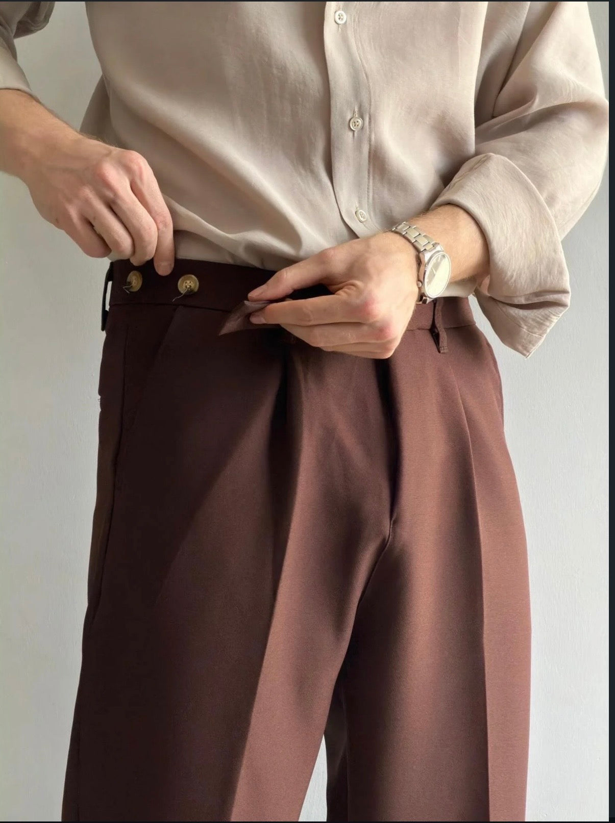 Relaxed Fit Stoffhose