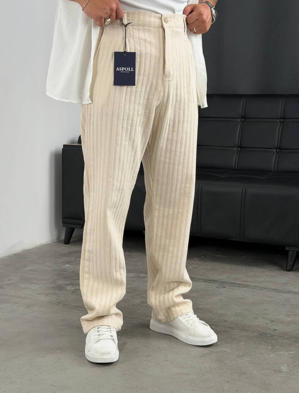 Baggy Leinenhose