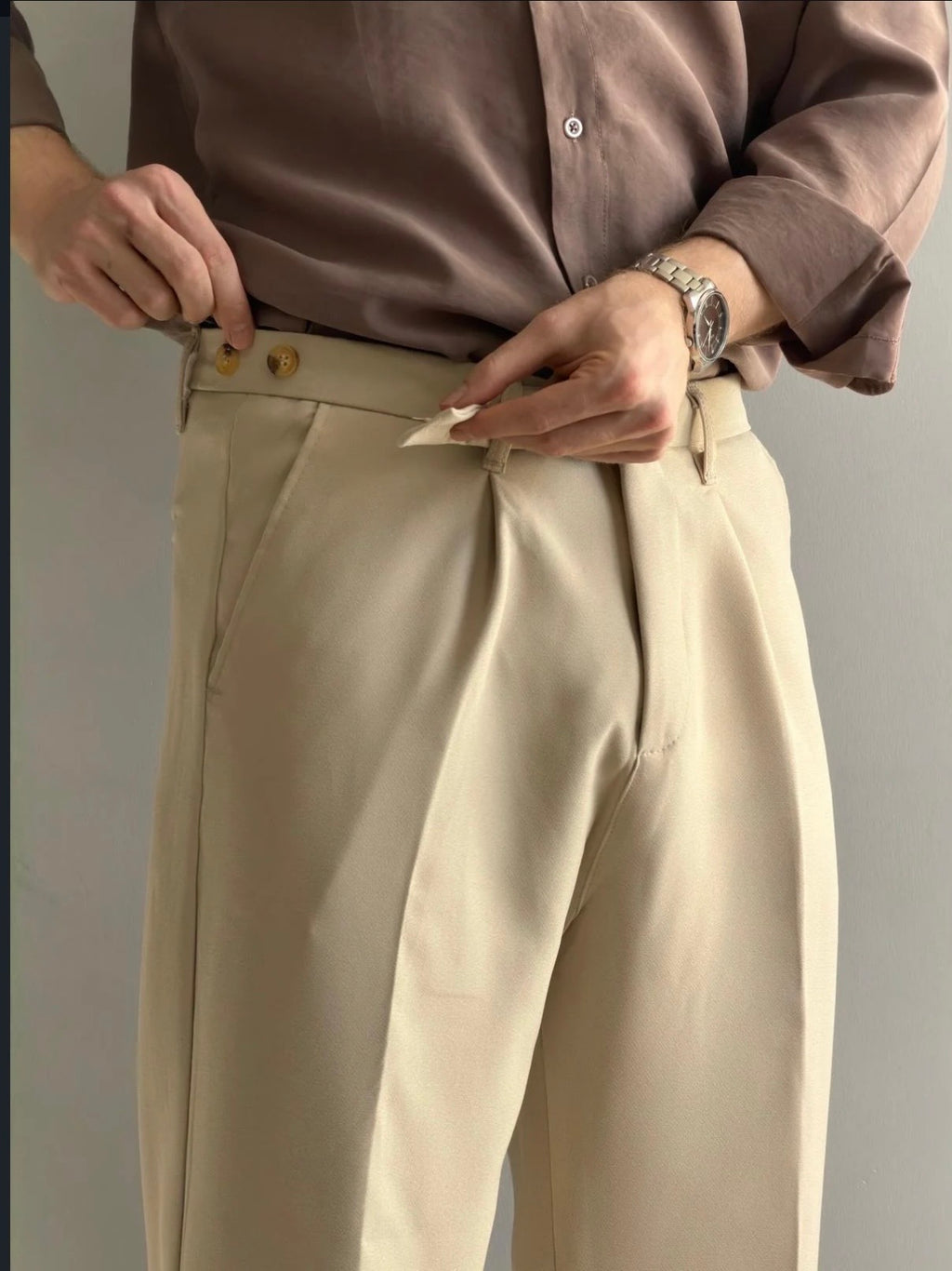 Relaxed Fit Stoffhose