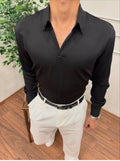 Overlap Langarmhemd – Slim Fit