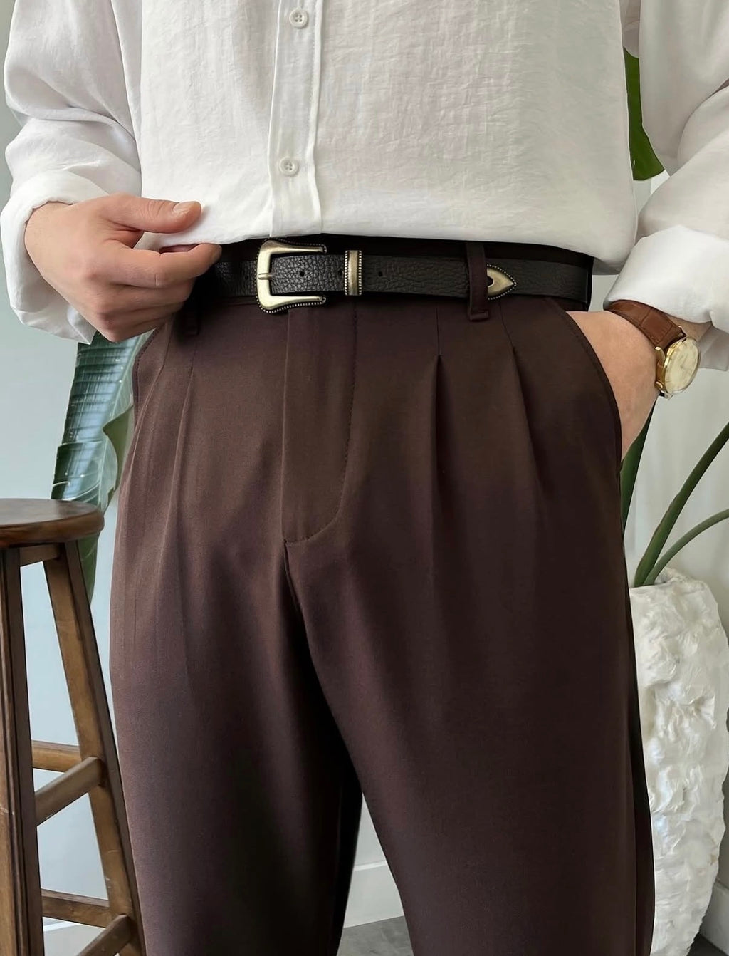 Baggy Stoffhose