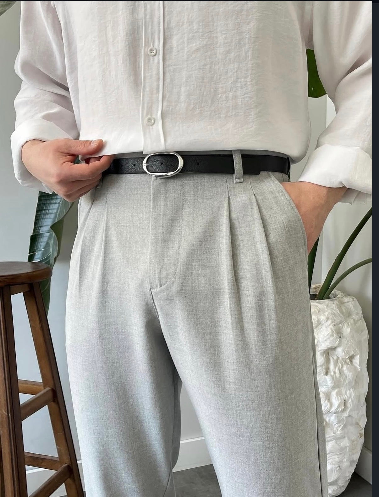 Baggy Stoffhose