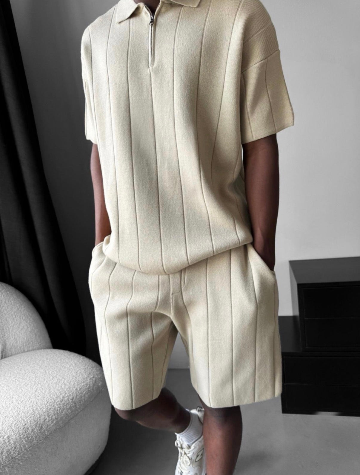 Loose fit T-Shirt mit Reißverschluss