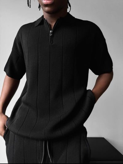 Loose fit T-Shirt mit Reißverschluss