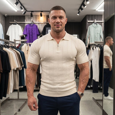 Polo-Shirt mit Reißverschluss