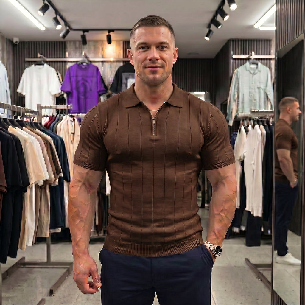 Polo-Shirt mit Reißverschluss