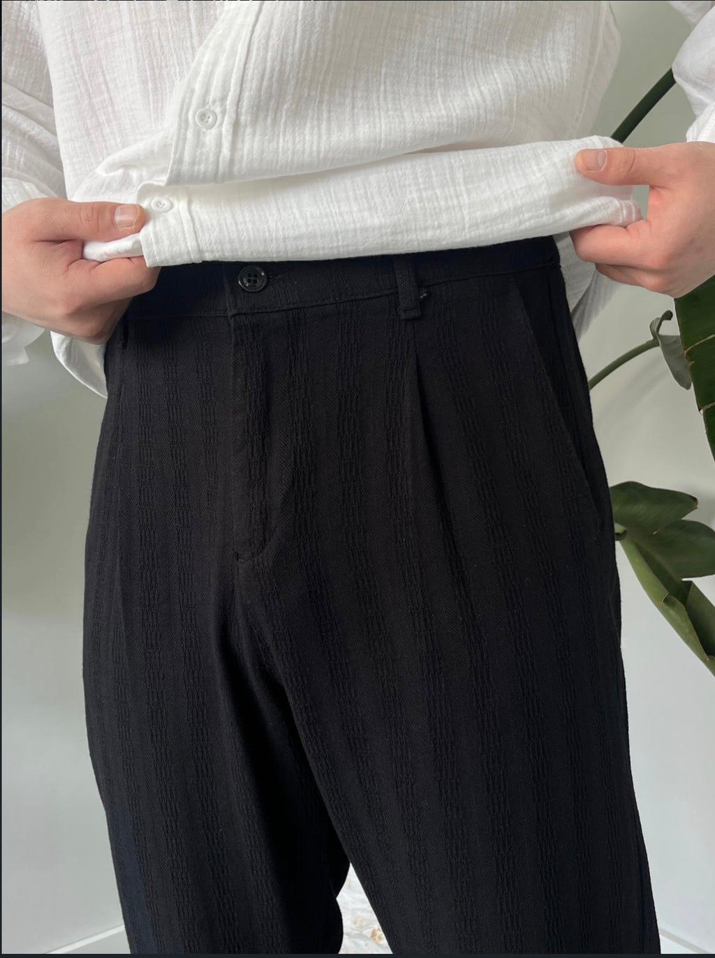 Baggy Leinenhose