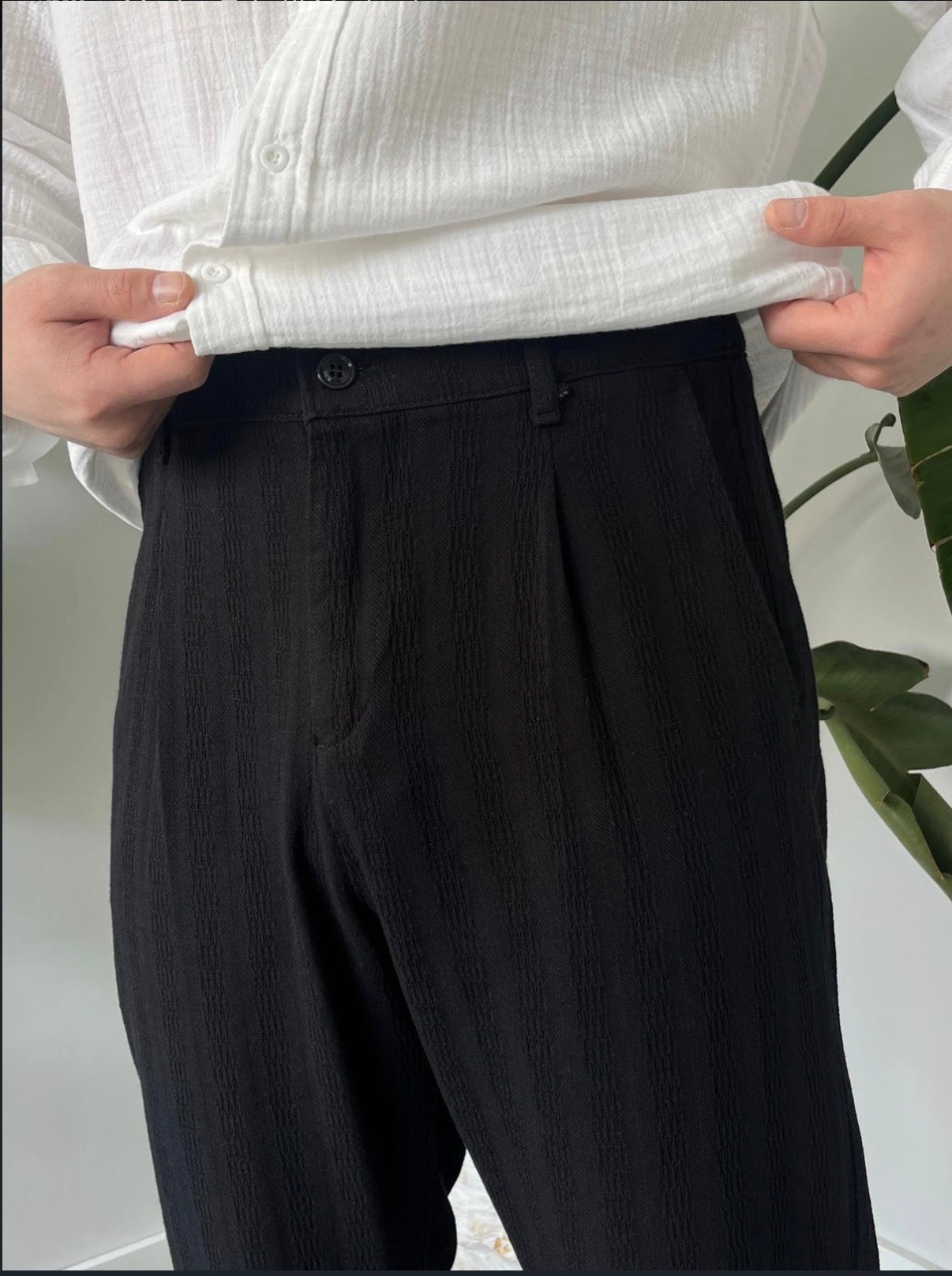 Baggy Leinenhose
