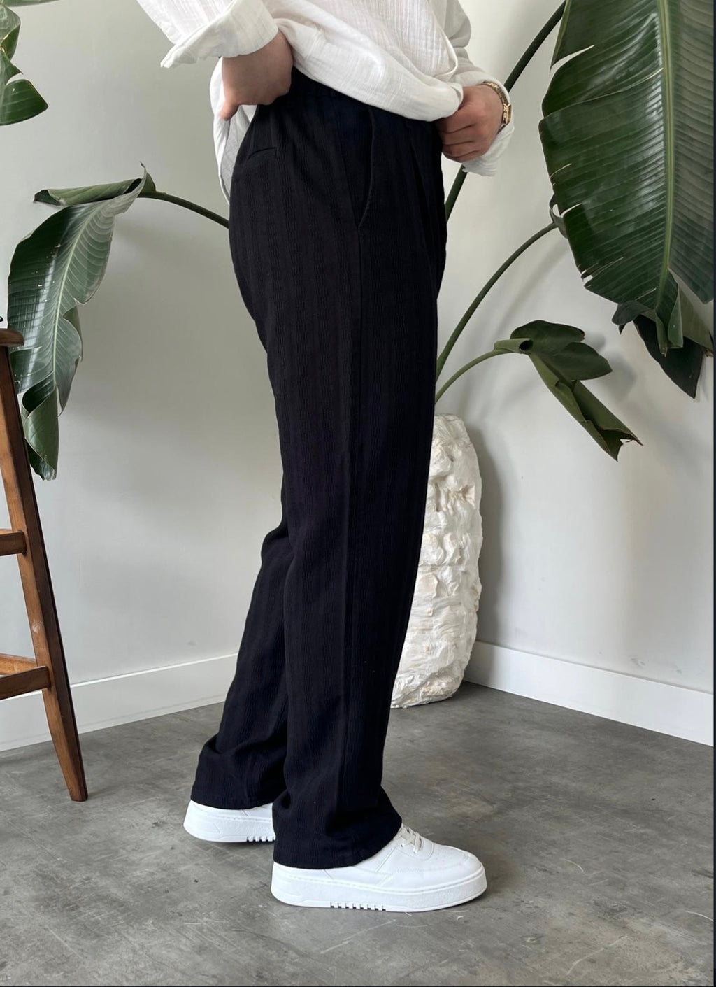 Baggy Leinenhose