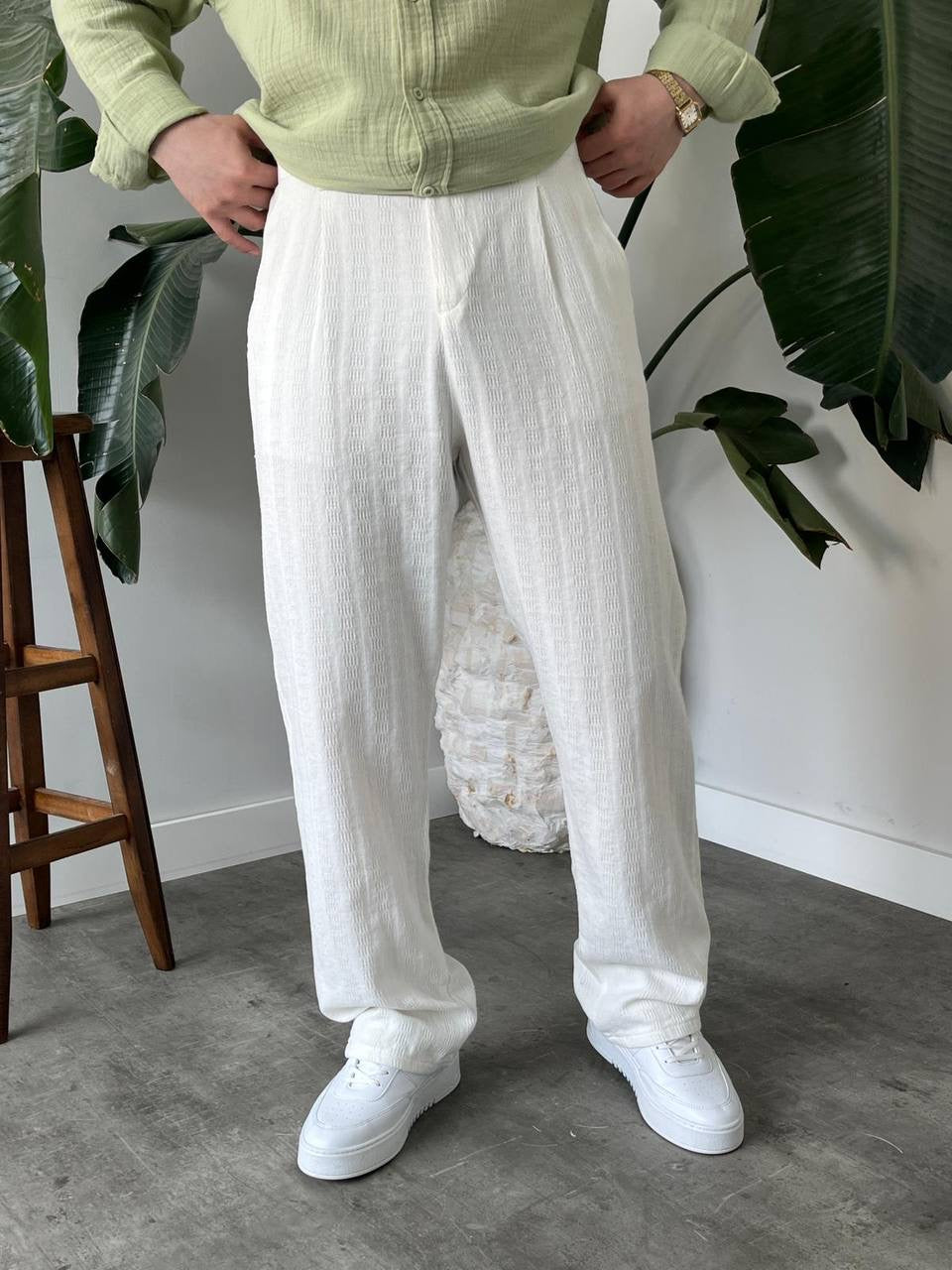 Baggy Leinenhose