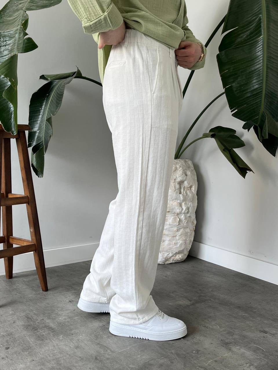 Baggy Leinenhose