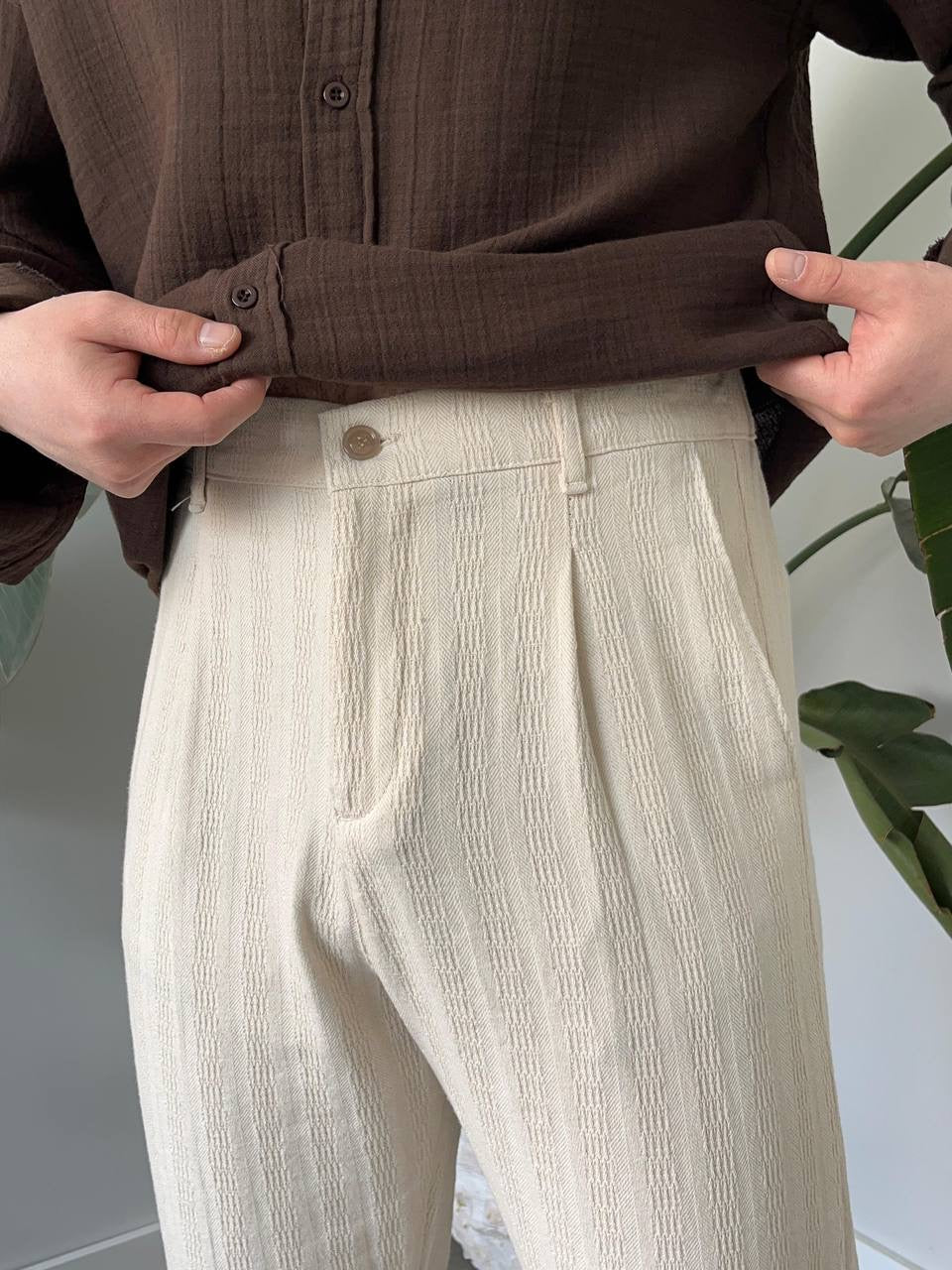 Baggy Leinenhose
