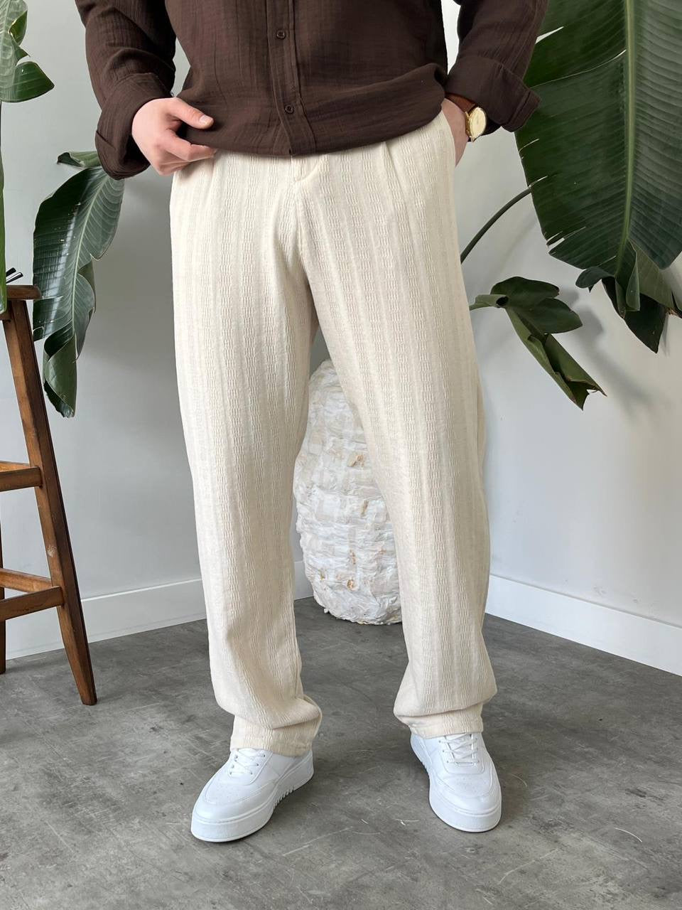 Baggy Leinenhose