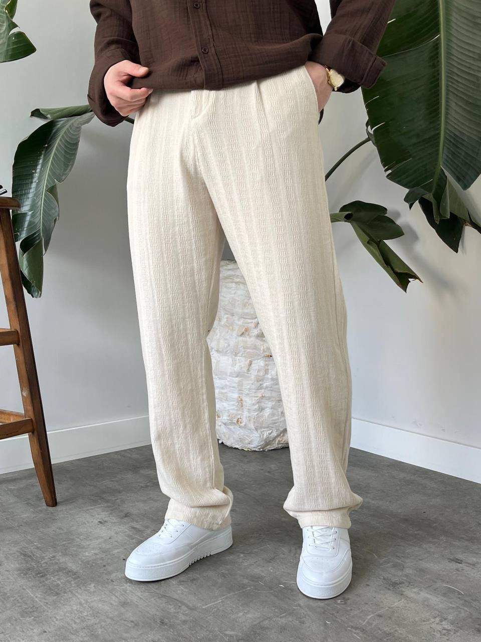 Baggy Leinenhose