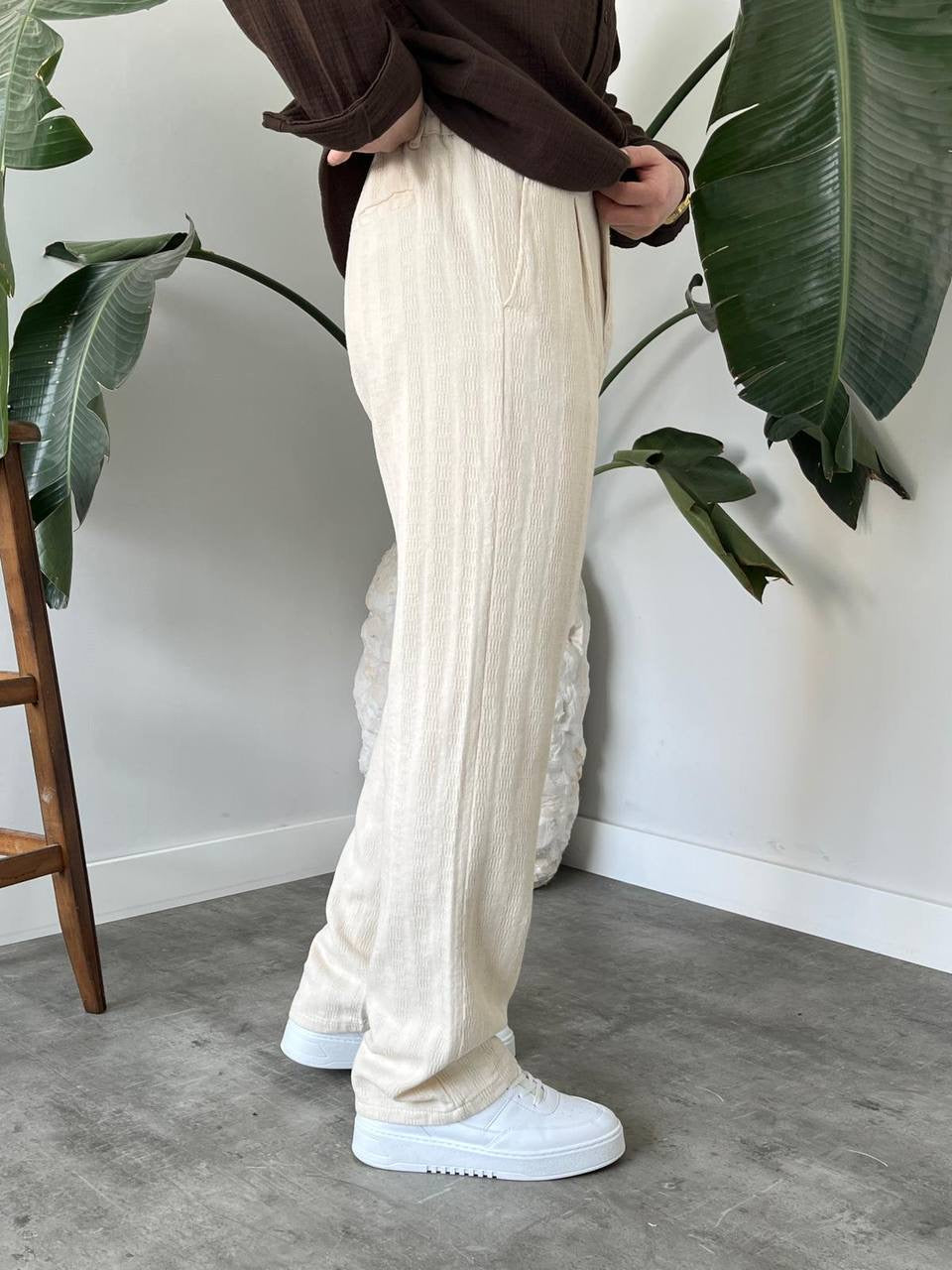 Baggy Leinenhose
