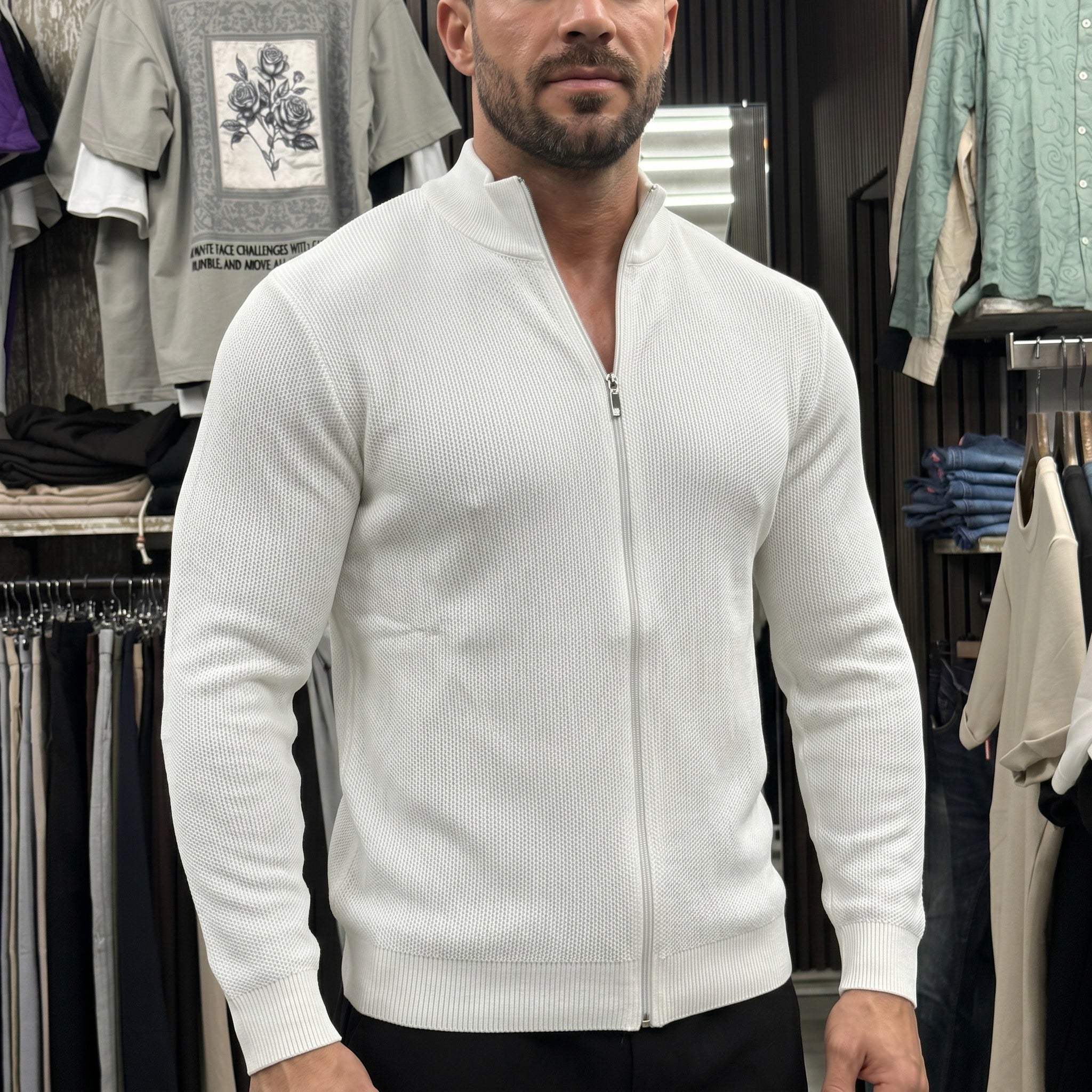 Übergangsjacke mit Wabenmuster