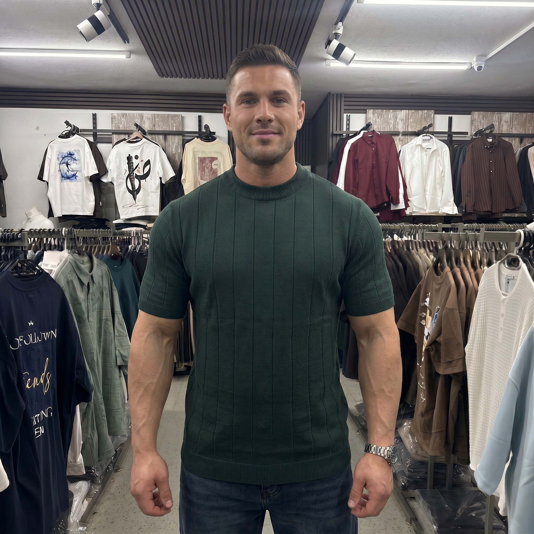 Fein geripptes Shirt