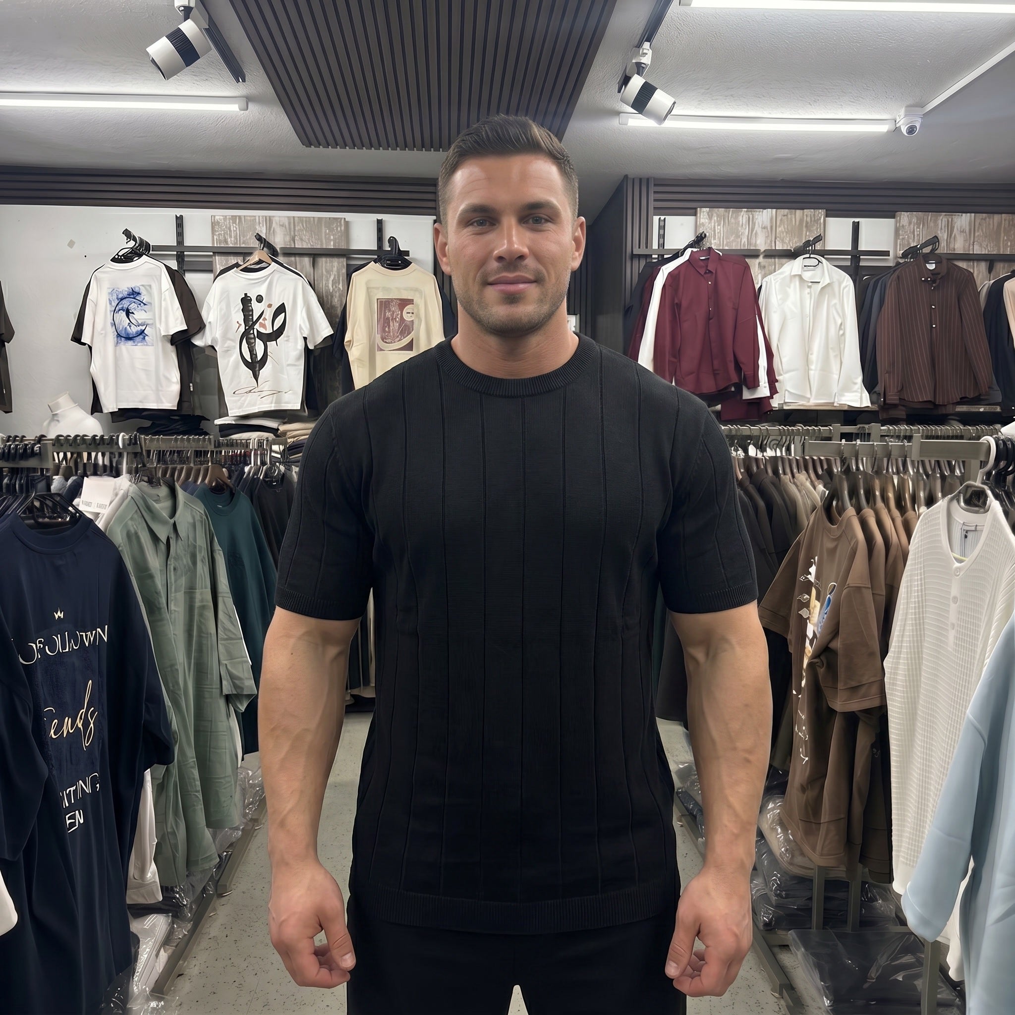 Fein geripptes Shirt