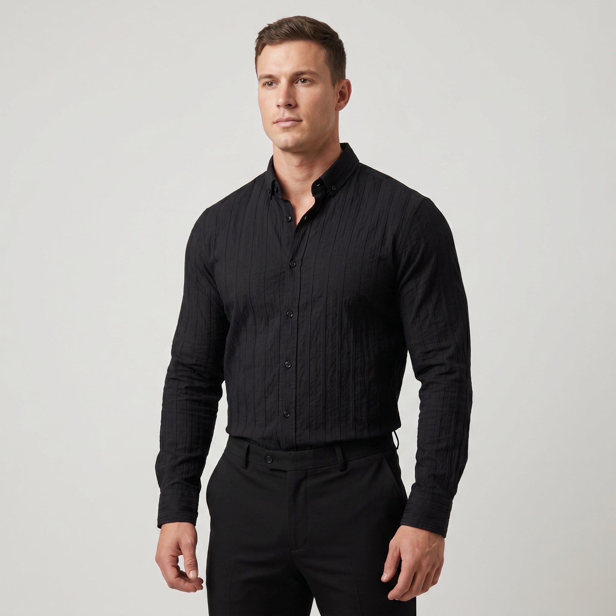 Slim Fit Hemd - Fein Gerippt