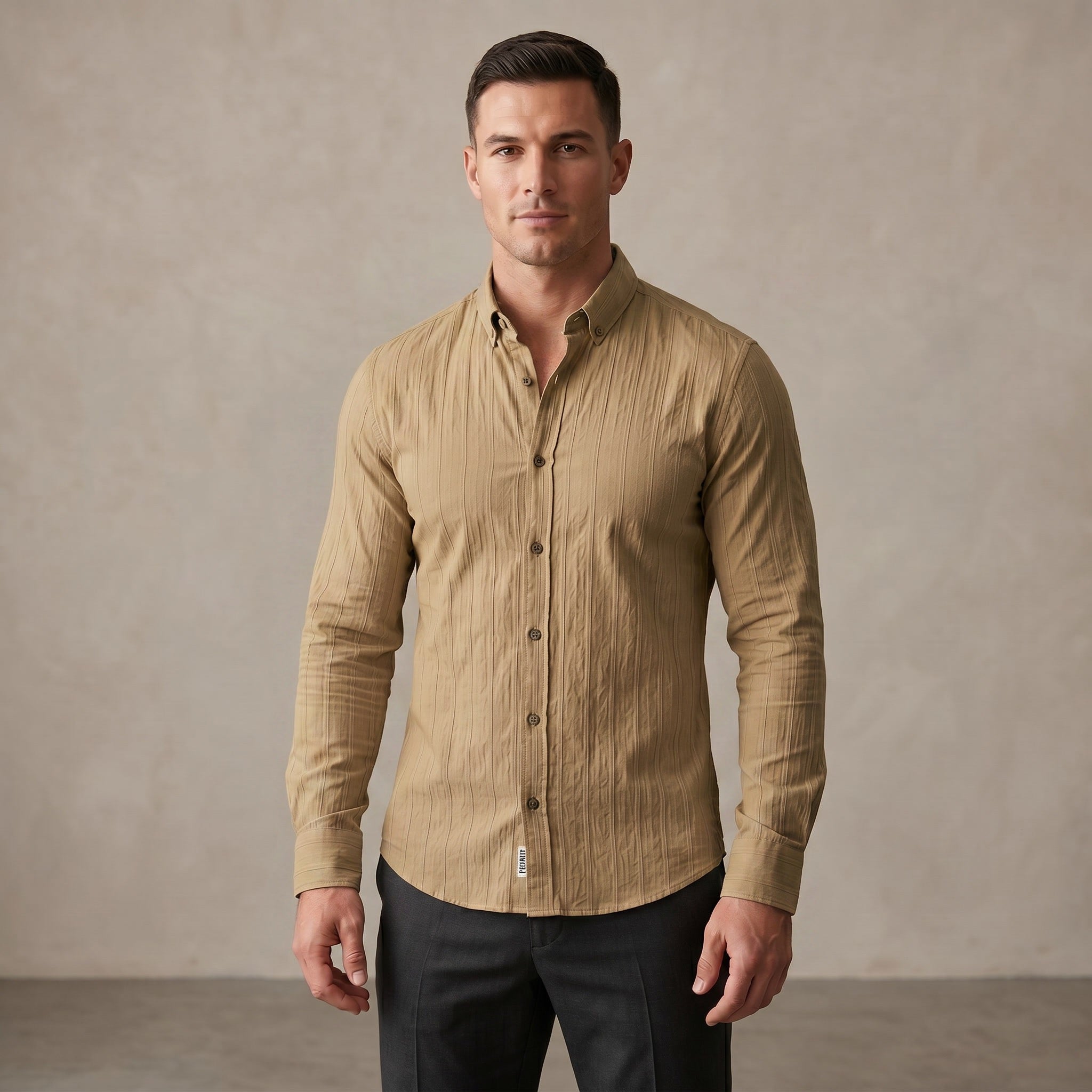 Slim Fit Hemd - Fein Gerippt