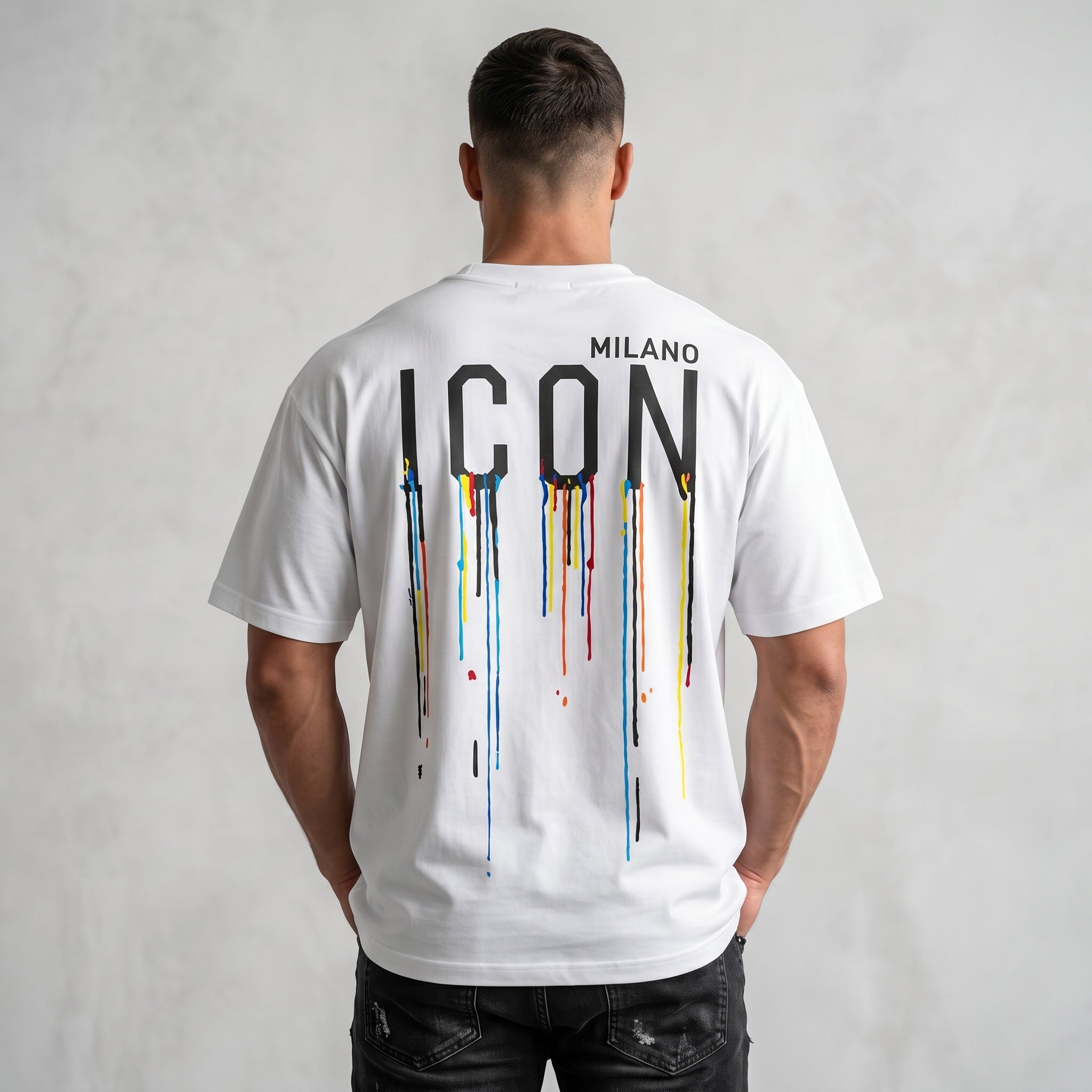 Oversize T-Shirt mit Icon Design