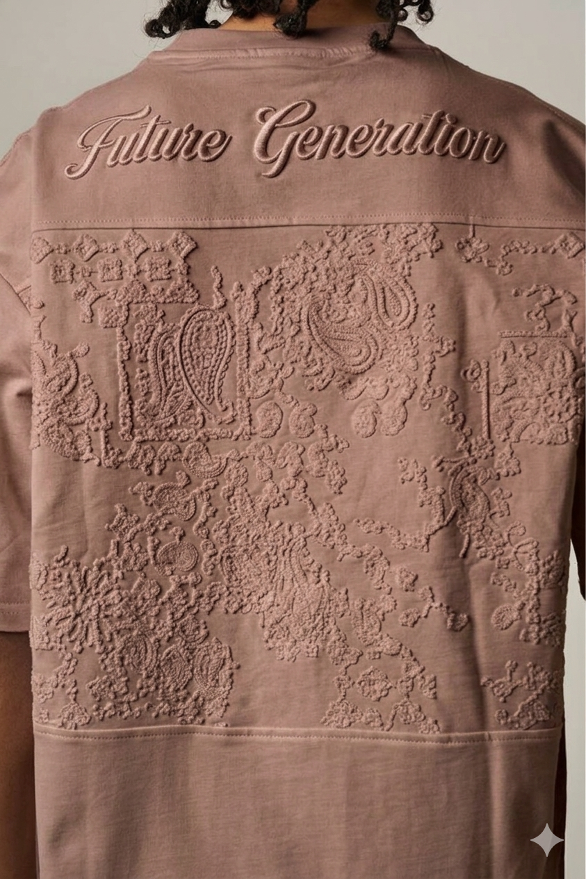 Oversize T-Shirt – Gestricktes Design