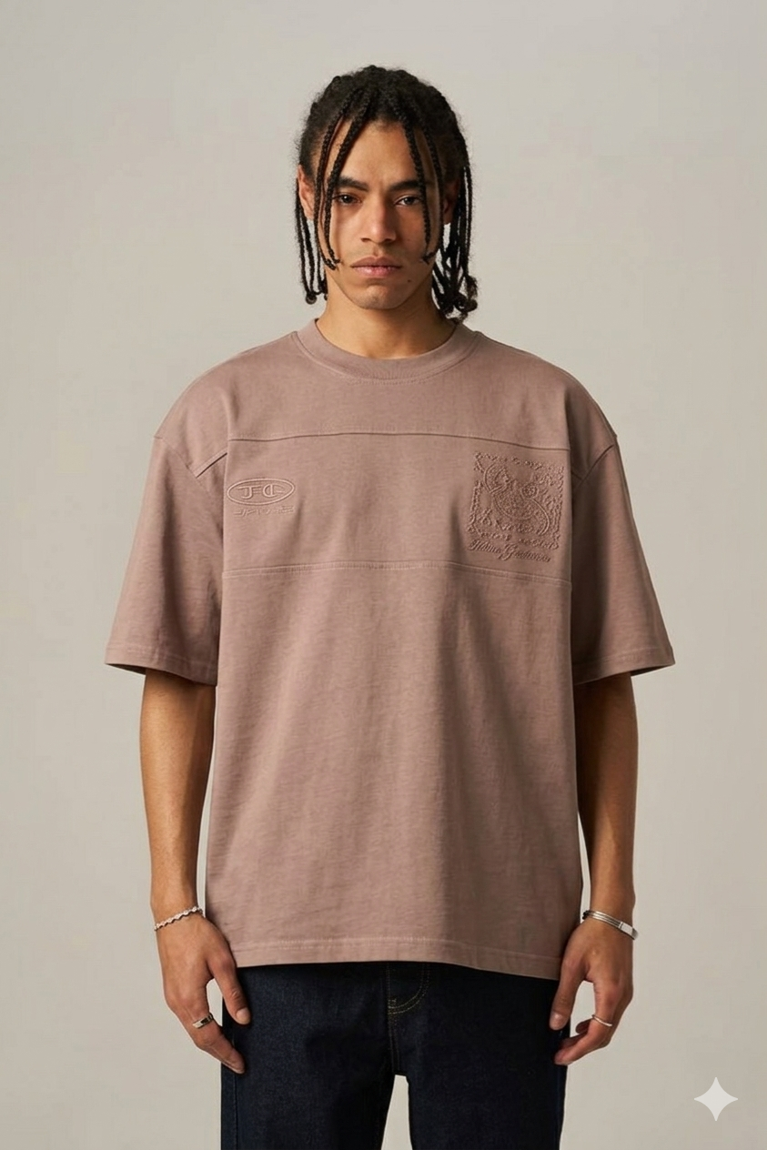 Oversize T-Shirt – Gestricktes Design