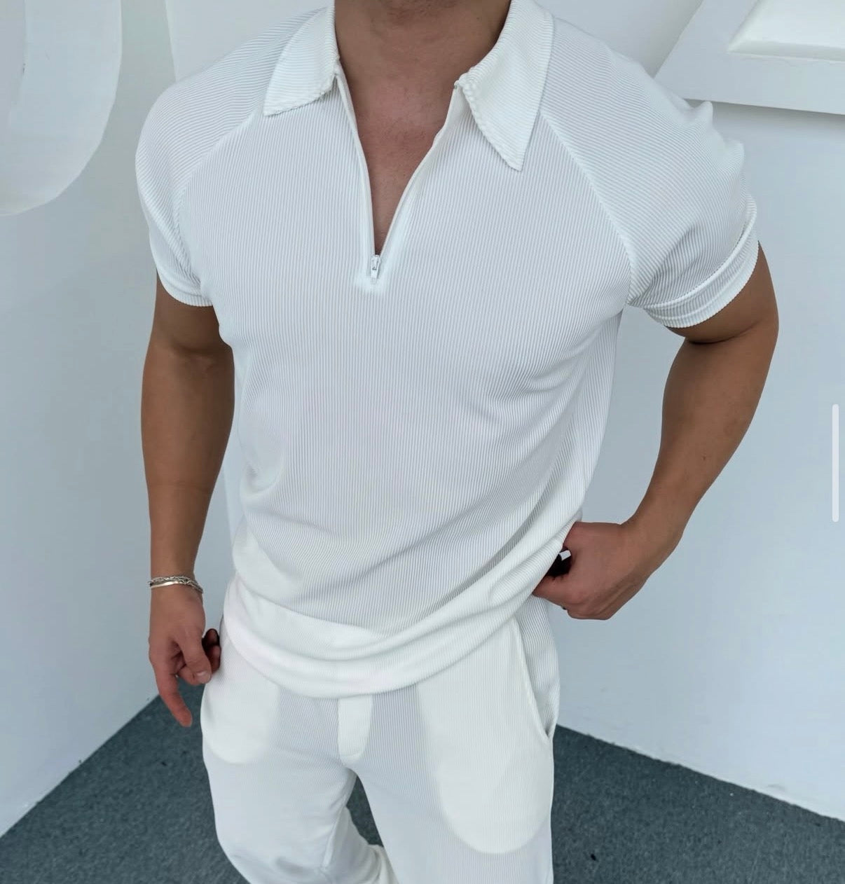 Poloshirt mit Reißverschluss