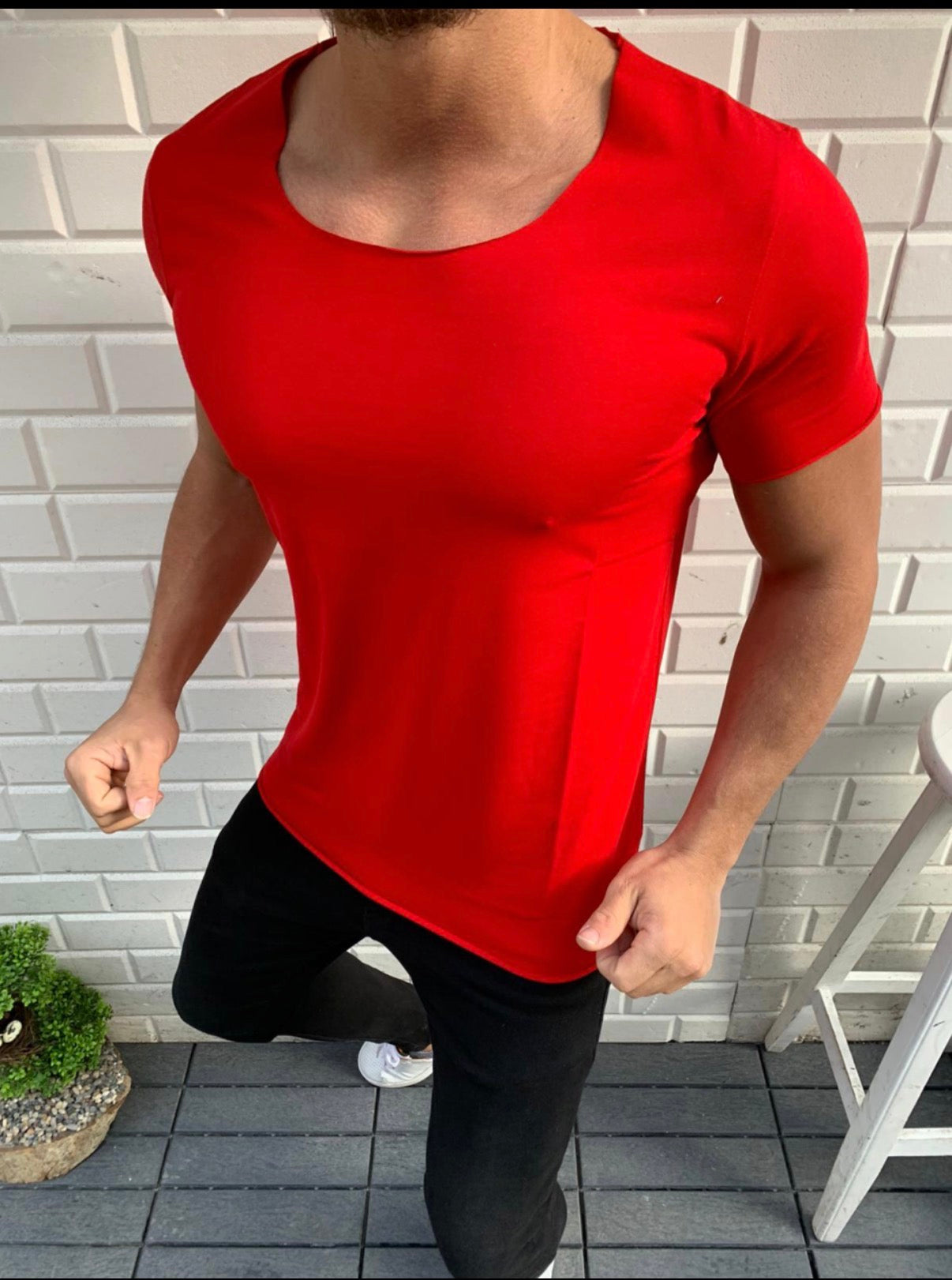 Muscle Shirt mit Rundhalsausschnitt