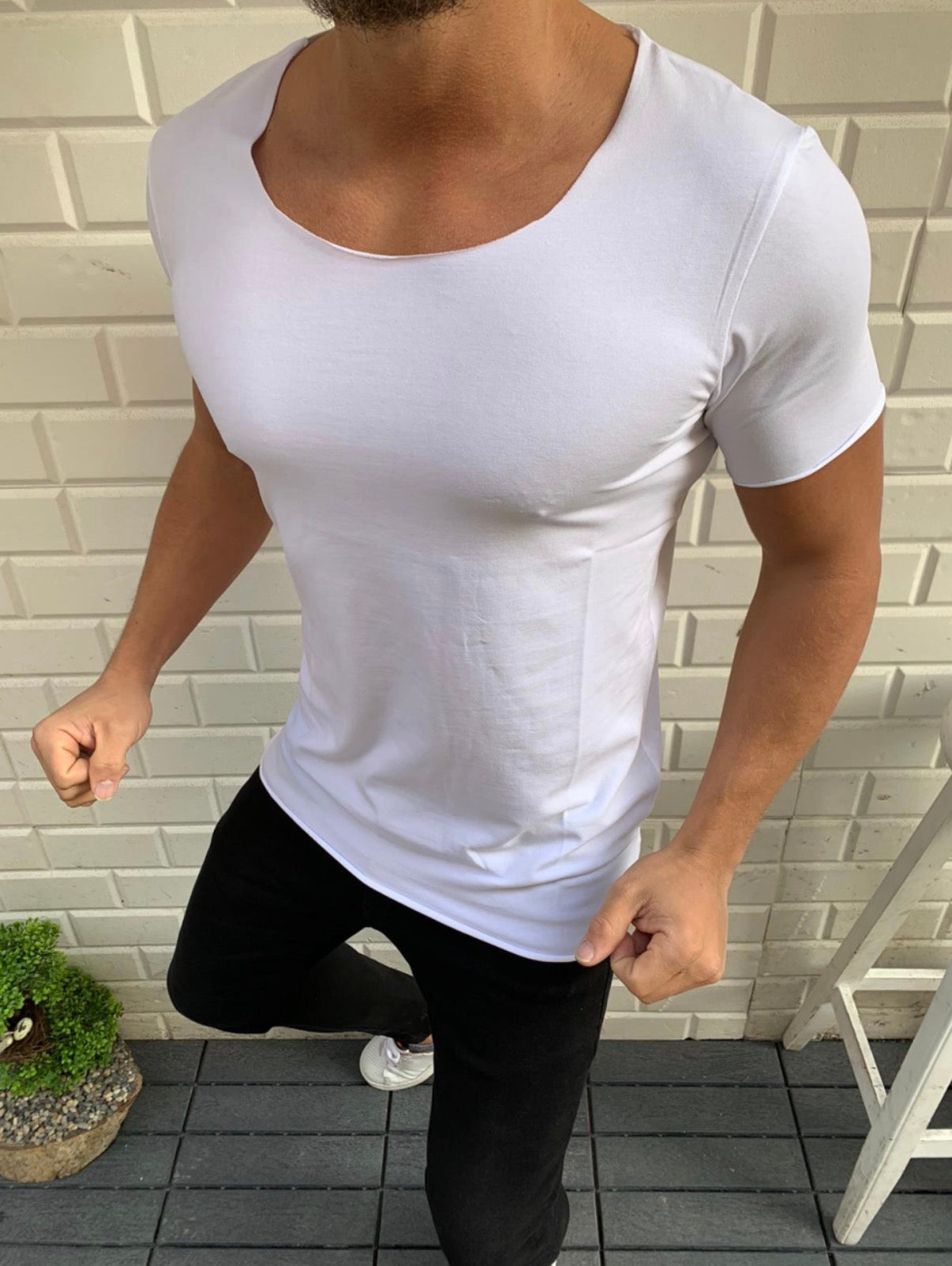 Muscle Shirt mit Rundhalsausschnitt