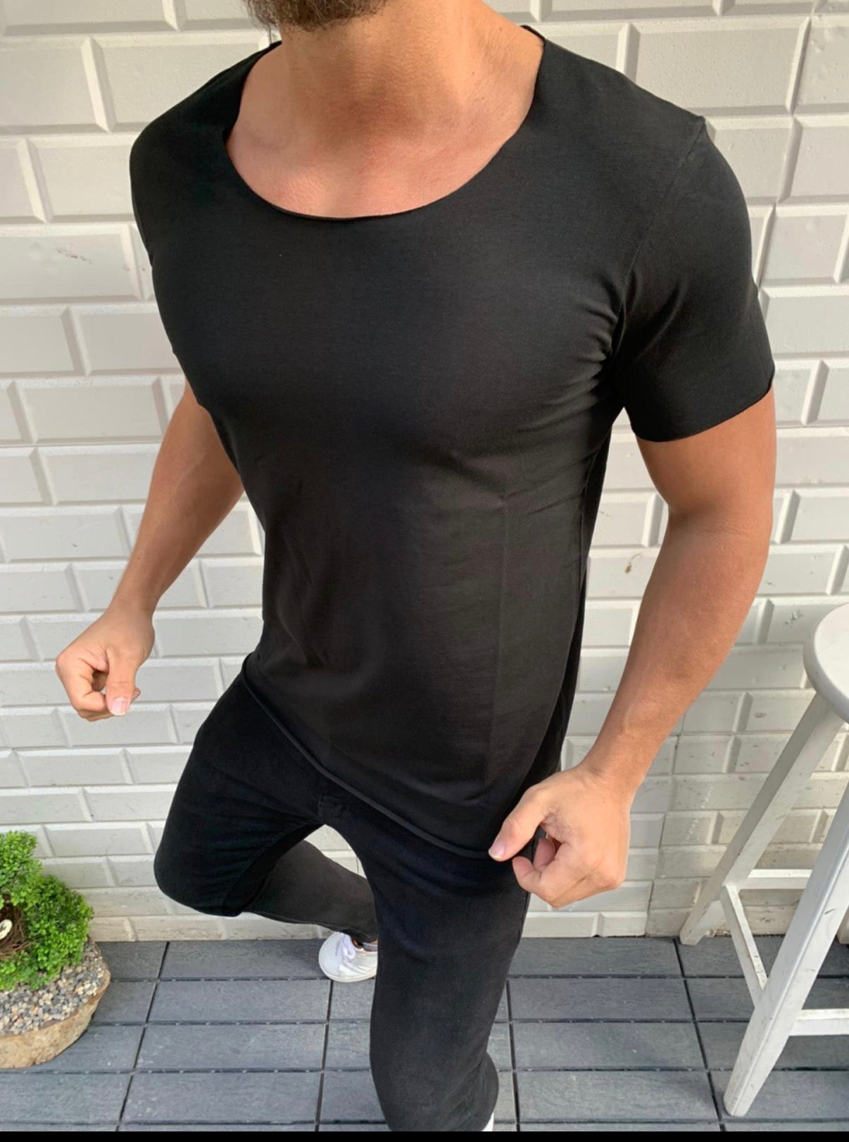 Muscle Shirt mit Rundhalsausschnitt