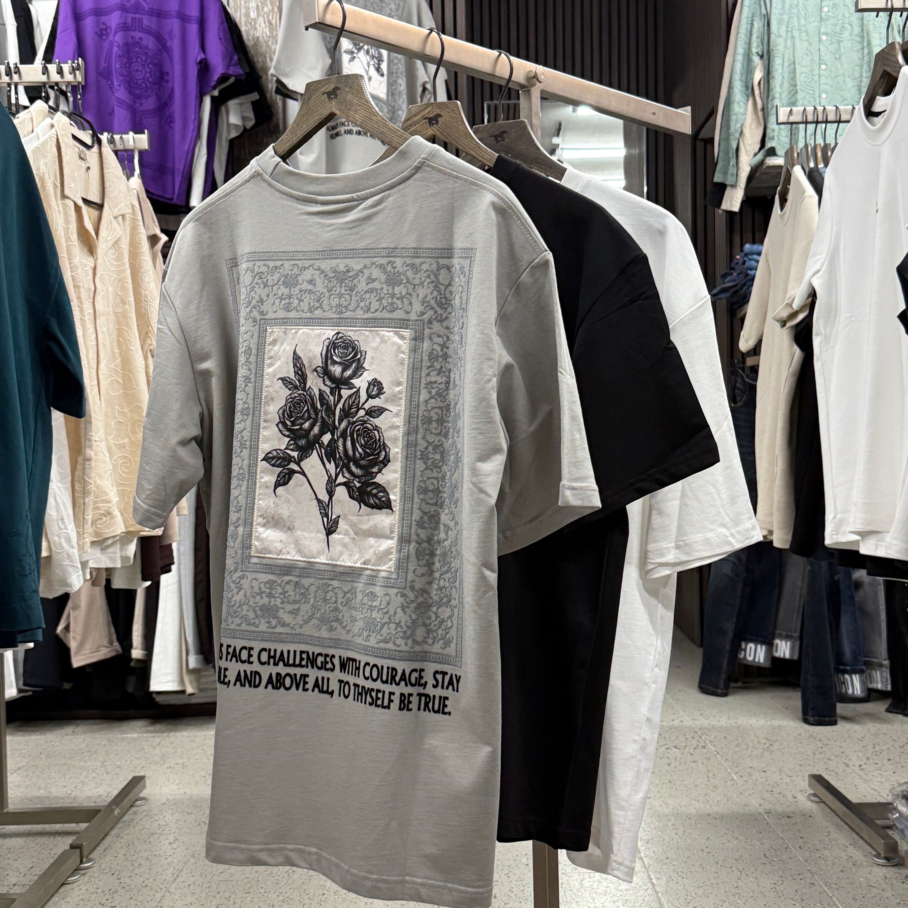 Oversize t shirt mit Aufdruck
