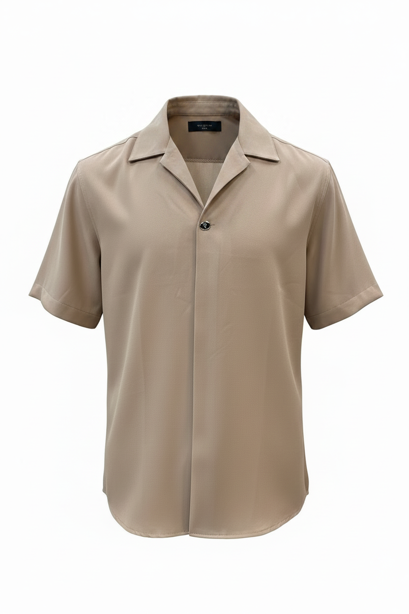 Beige Hemd – korrekter Knopf
