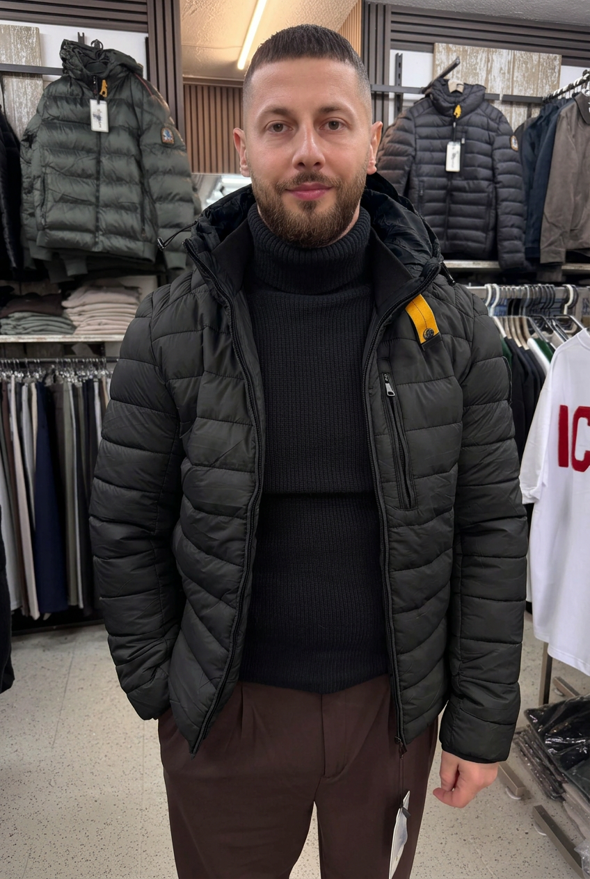 Jacke in Schwarz, restliches Bild unverändert