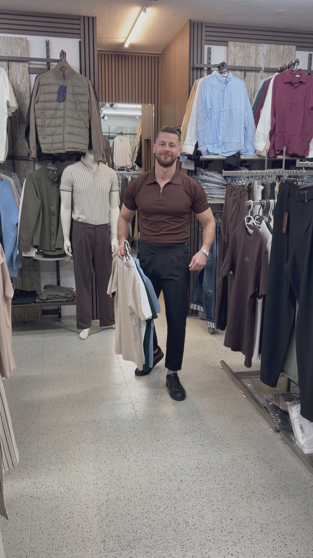 Poloshirt mit Reißverschluss