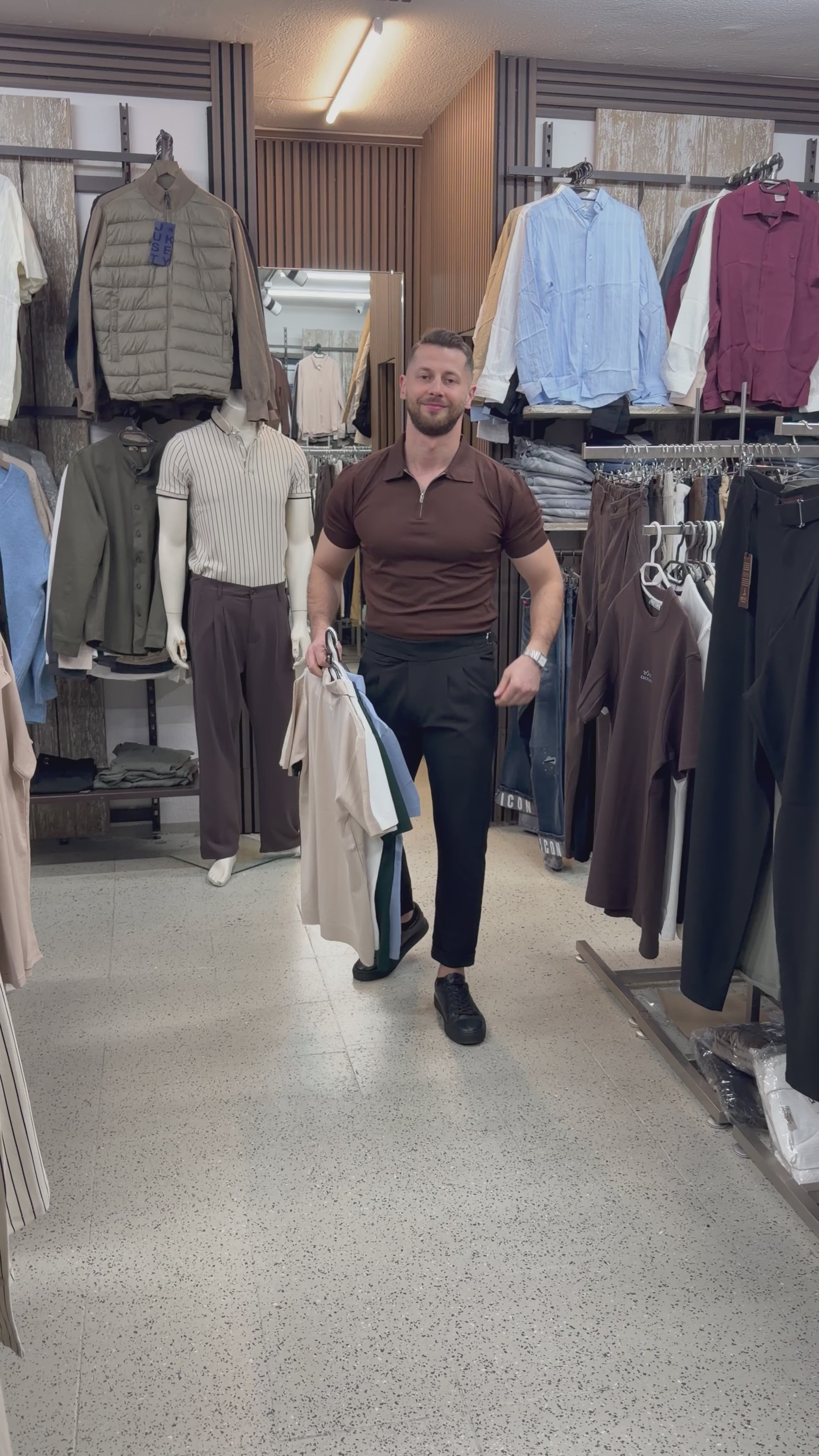 Poloshirt mit Reißverschluss