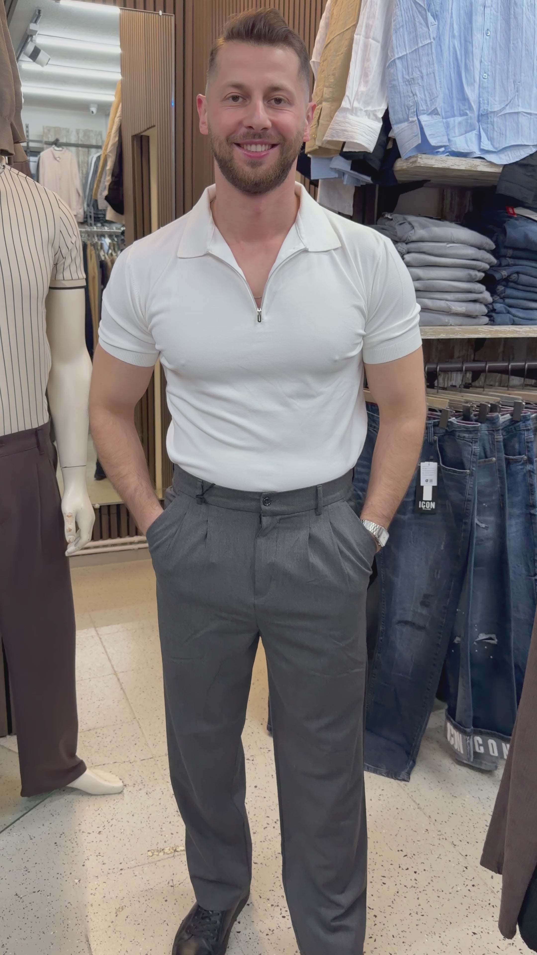 Baggy Stoffhose